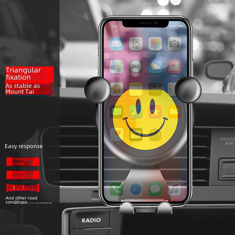 Uniwersalny uchwyt samochodowy na telefon z wylotem powietrza o konstrukcji grawitacyjnej do nawigacji i telefonów komórkowych