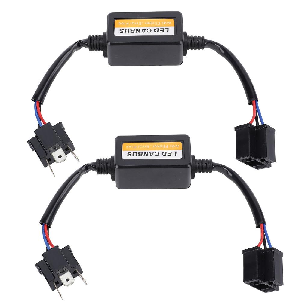 2ks H4 LED CANbus dekodér DC 9 až 16V Plug and Play Anti blikající LED dekodér s odporem světlometů