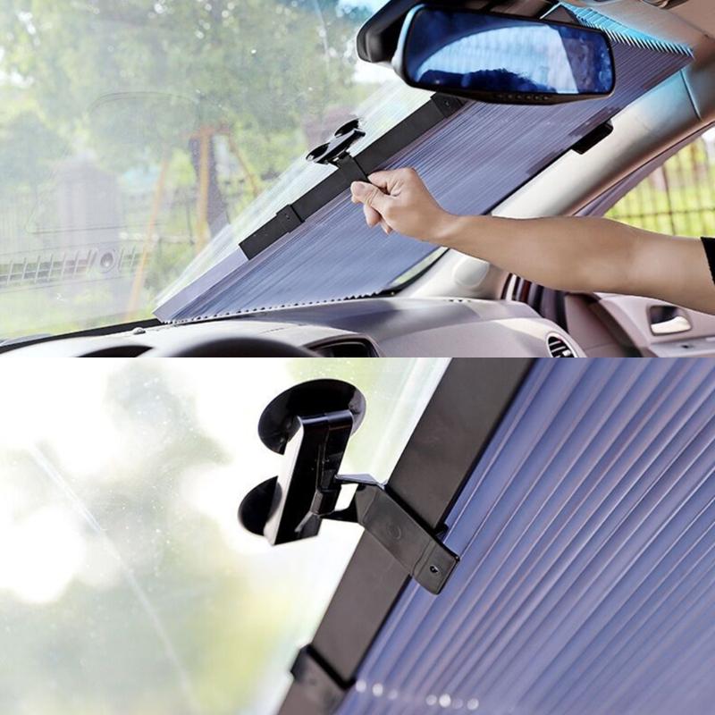 Car Windshield Sunshade Curtain Retractable Sunshade Parasols Front Rear Window
