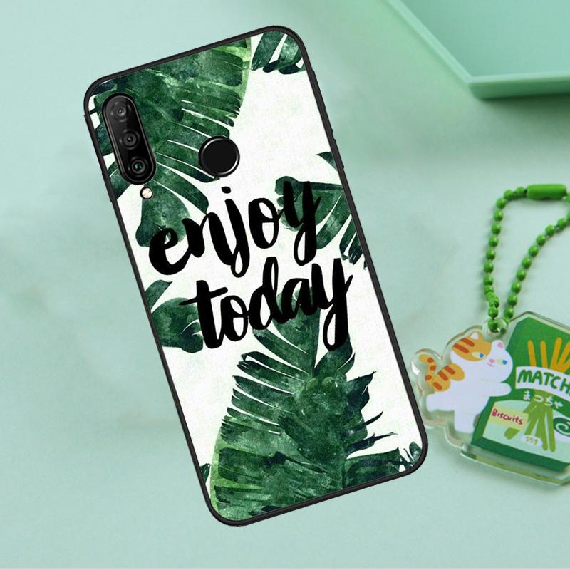 Monstera Leaves Palm Tree Flowers For Huawei Nova Y90 Y70 Y60 Y61 Y91 Y72 9 10 SE 12i 12s 11i 5T P60 Pro P20 P30 P40 Lite Case