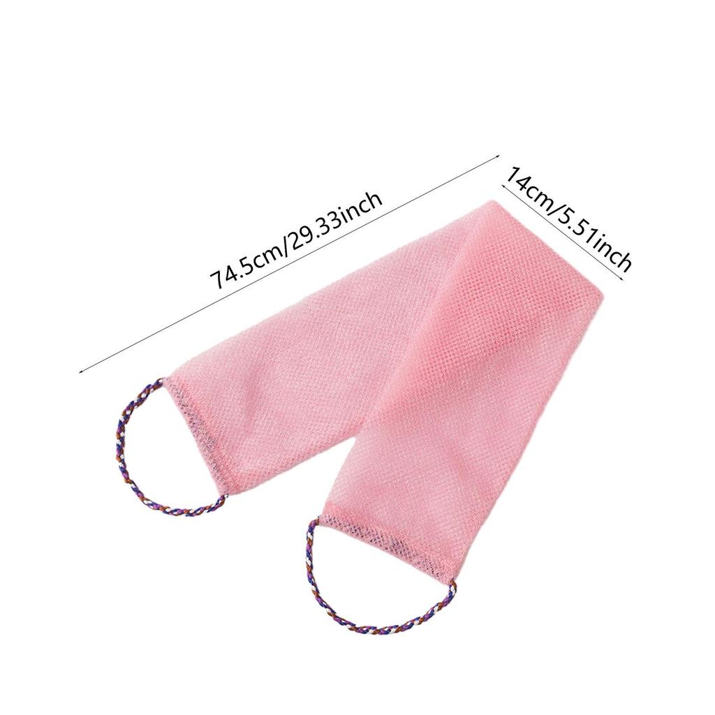 4x Bath Net with Handles Washing Accessories Washcloth Body Back Scrubber