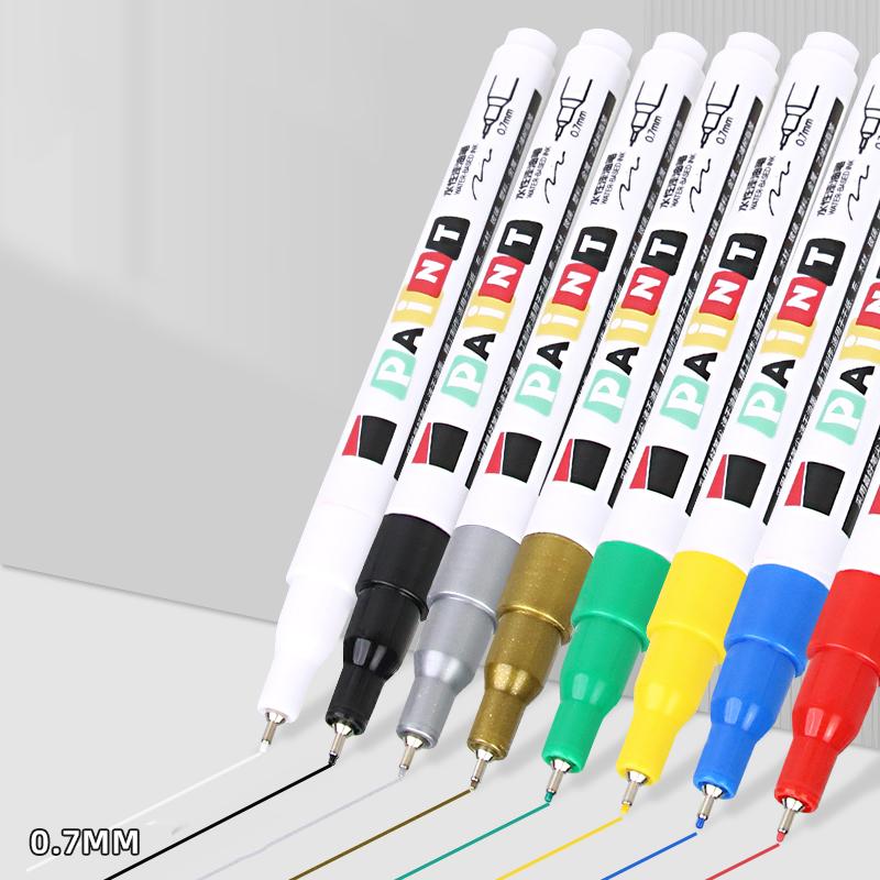 12Colors 0.7mm Ultra-Fine Paint Markers - Quick-Dry Pens for Model Kits,Canvas Art & Outlining | Waterproof, Fade-Proof