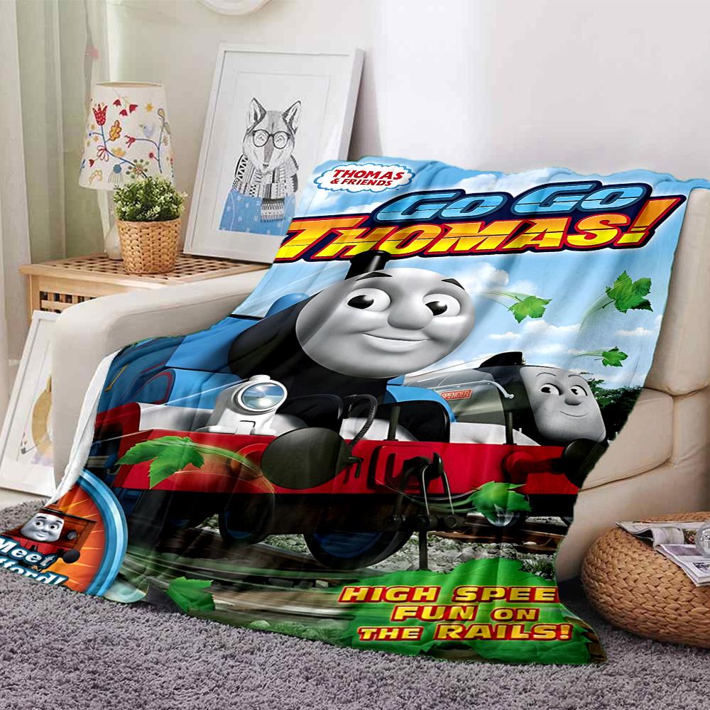 1pc Thomas Friends Engines Adventure Flannel Blanket for Super Soft Cute Comfort Blanket for Travel Bedding Couch Sofa Blanket Y73017