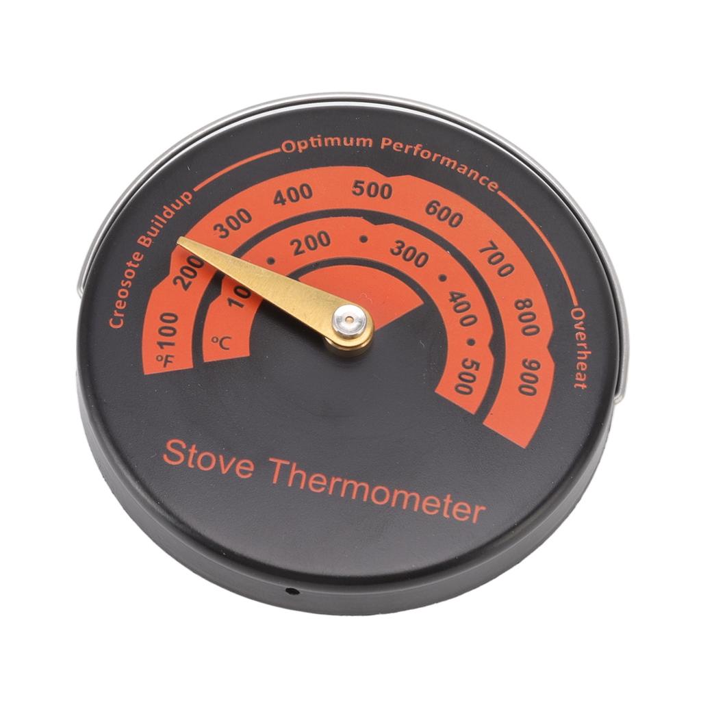 Magnetic Stove Thermometer Bimetal Wide Scale Range Stove Temperature Meter for Home Fireplace