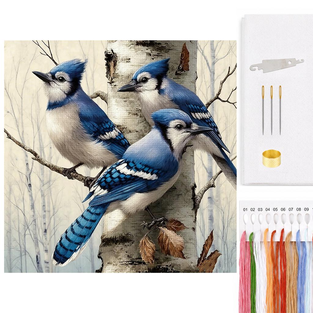Animal Full 14CT DIY Counted Needlework for Adults Home Decor Patterns Arts Craft Kits 15.6x15.6In