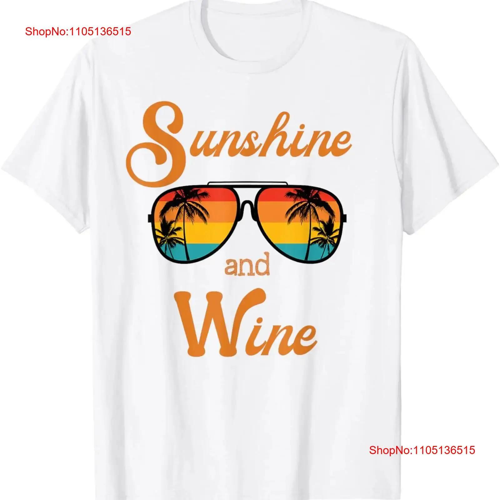 sunshine and wine T Shirt vintage Washed streetwear Soft designer clothes graphic Versatile fashion Casual S разноцветный