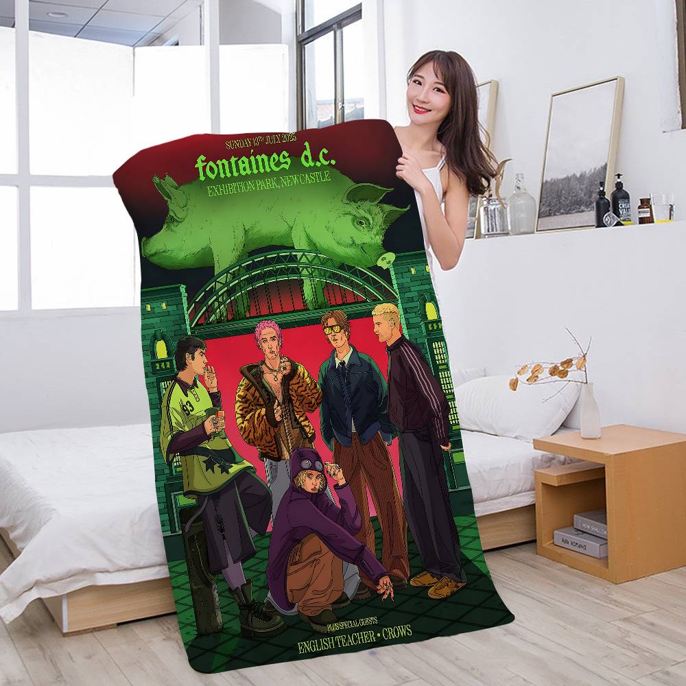 Band F-Fontaines DC Big Microfiber Beach Towels Quick Dry Towel Sand Beach Towels Pool Towel for Travel Swim Pool Yoga