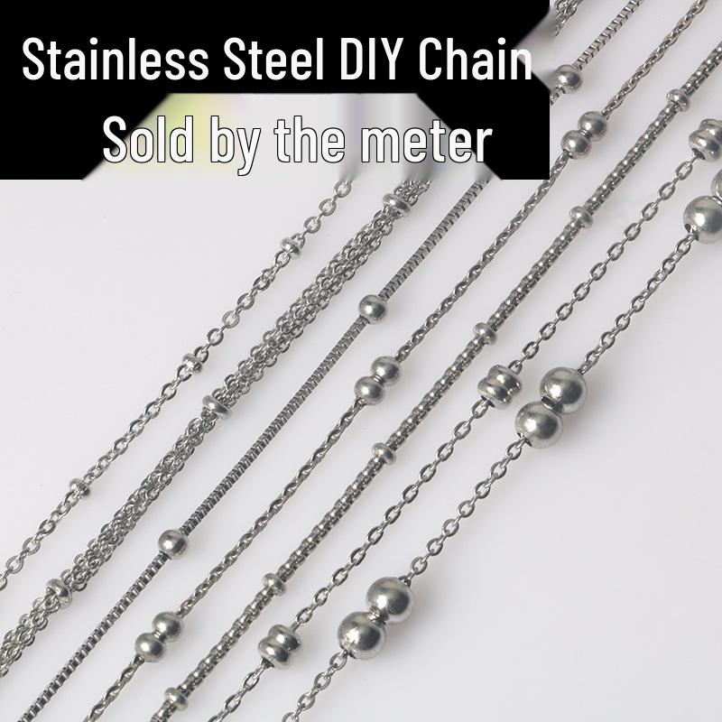 Stainless Steel Bead Ball Chain Bracelet Necklace Kit - DIY Jewelry Accessories