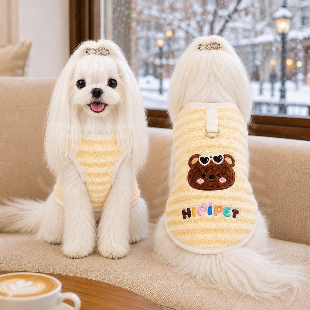 Warm Fleece Puppy Pet Clothes Soft Small Dog Sweate Cute Dog Sweater Small Pet