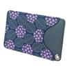 [Inden-ya] Inden Pass Case, Thin Deerskin, Miso, Hydrangea Pattern, Navy Blue with Purple Chintz and Gray Lacquer, 8006