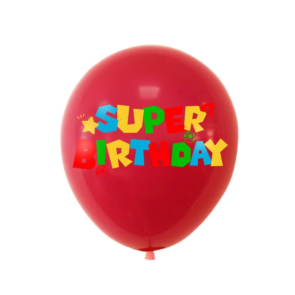 Popular Mario Latex Balloons For Cross-border Sales Super Mario Themed Party Decorations