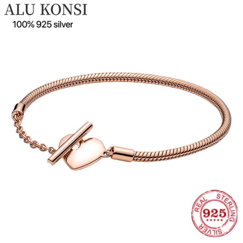 New Fit Original Real 925 Silver Authentic Pan Bracelet For Women Princess Star Couple Diy Fashion Wedding Jewelry