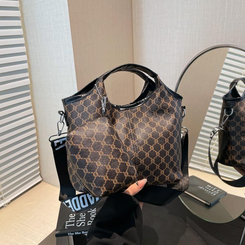 Mother Shoulder Fashion Bag With Shoulder Strap Letter Print And Pattern Retro