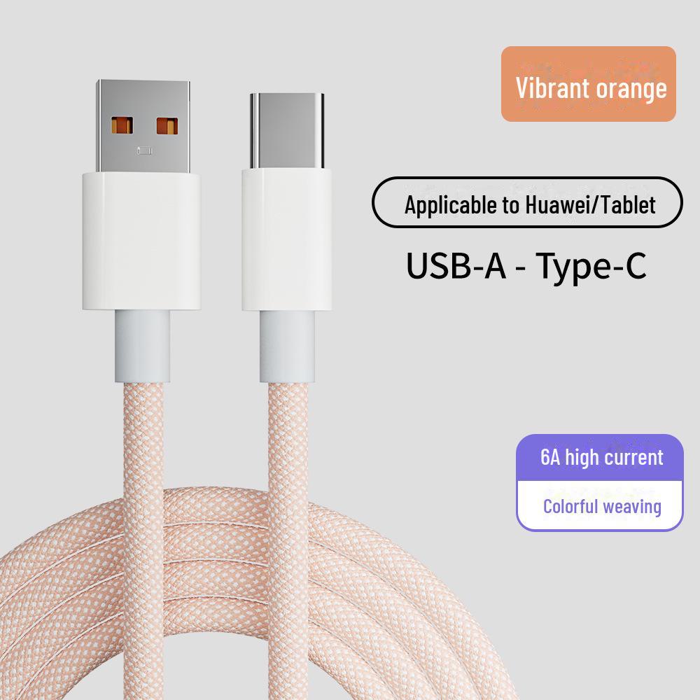 High-Quality Braided Data Cable for Apple 15PD20W & Huawei/Xiaomi 66W Fast Charging