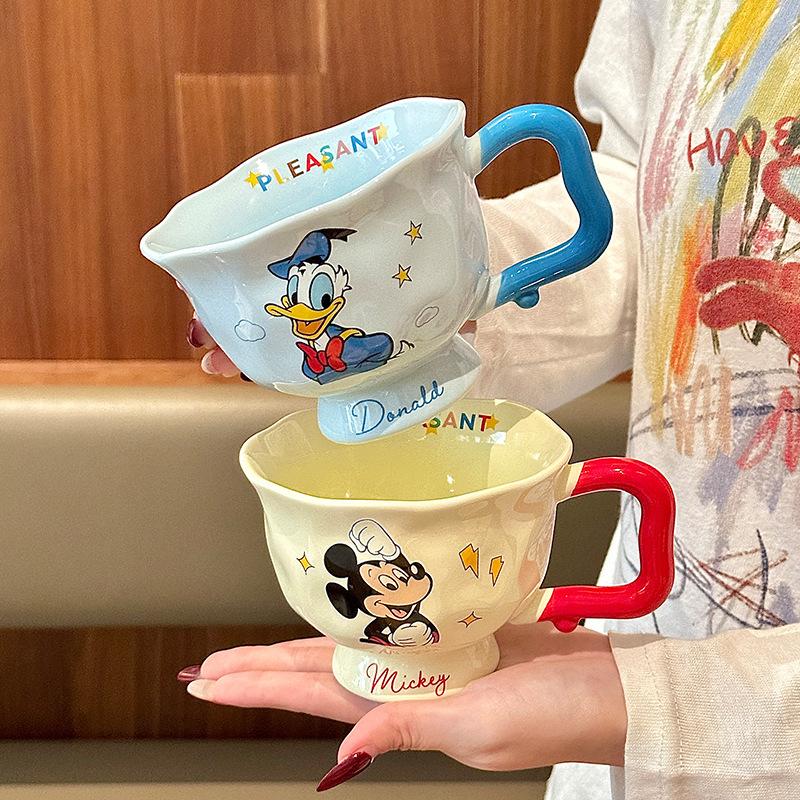 Genuine high-value children's water cup cute ceramic mug dormitory office coffee mug for girl's birthday gift