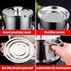 2L Silver Japanese Style Deep Frying Pot Thermometer Tempura Fryer Pan Temperature Control Fried Chicken Pot Cooking Tools Kitchen Utensil