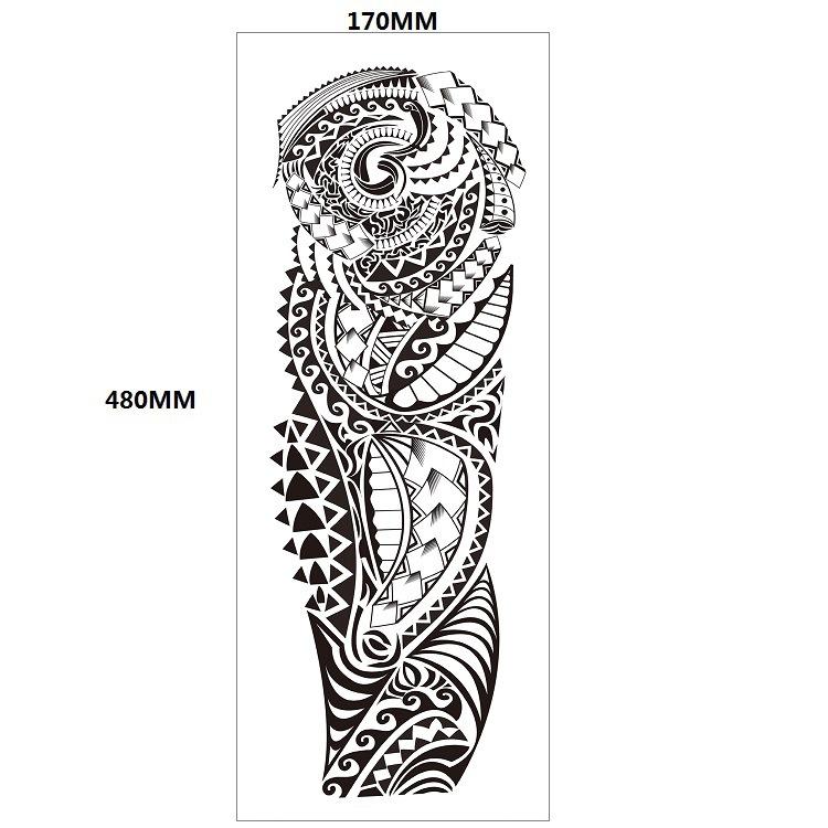 Lion Tiger Head Large Pattern Waterproof Full Arm Tattoo Sticker Flower Arm Large Pattern Water Transfer Wind Sticker