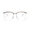 9097 Large Frame Semi-Metal Square Glasses Women, Retro Flat Mirror Trend