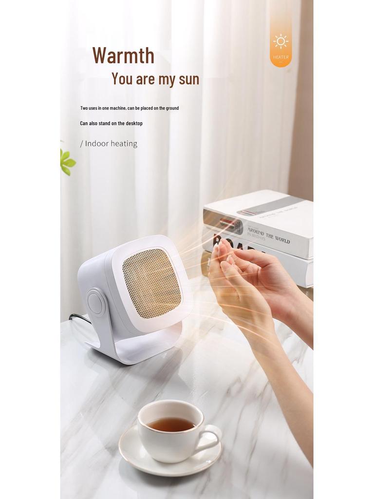 European & American Standard Portable Desktop Heater for Home & Dorm - Quick Heating Compact Electric Heater