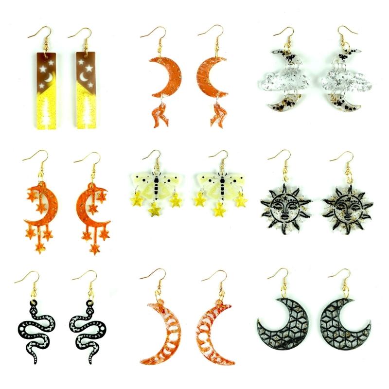 Silikon Ohrringformen Anhänger Epoxidharzform Epoxidharzformen DIY Schmuckherstellung Formen für Schmuckdekorationen