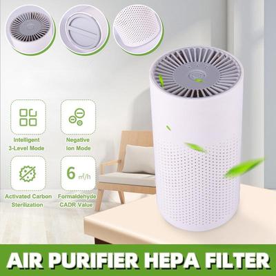 0.5W Car Air Purifier Electric Air Freshener USB Mini Air Purifier HEPA Vehicle Air Ionizer Germicidal Filter Disinfection Clean Room