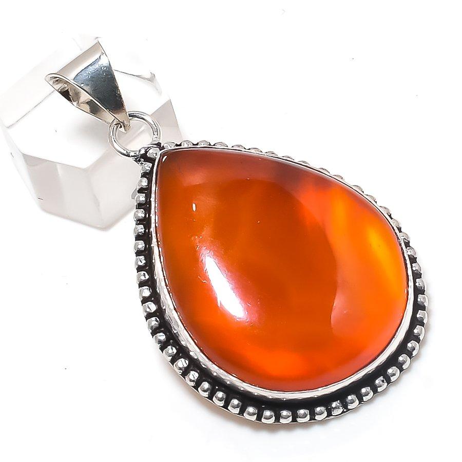 

Carnelian Gemstone 925 Sterling Silver Jewelry Pendant 2.21