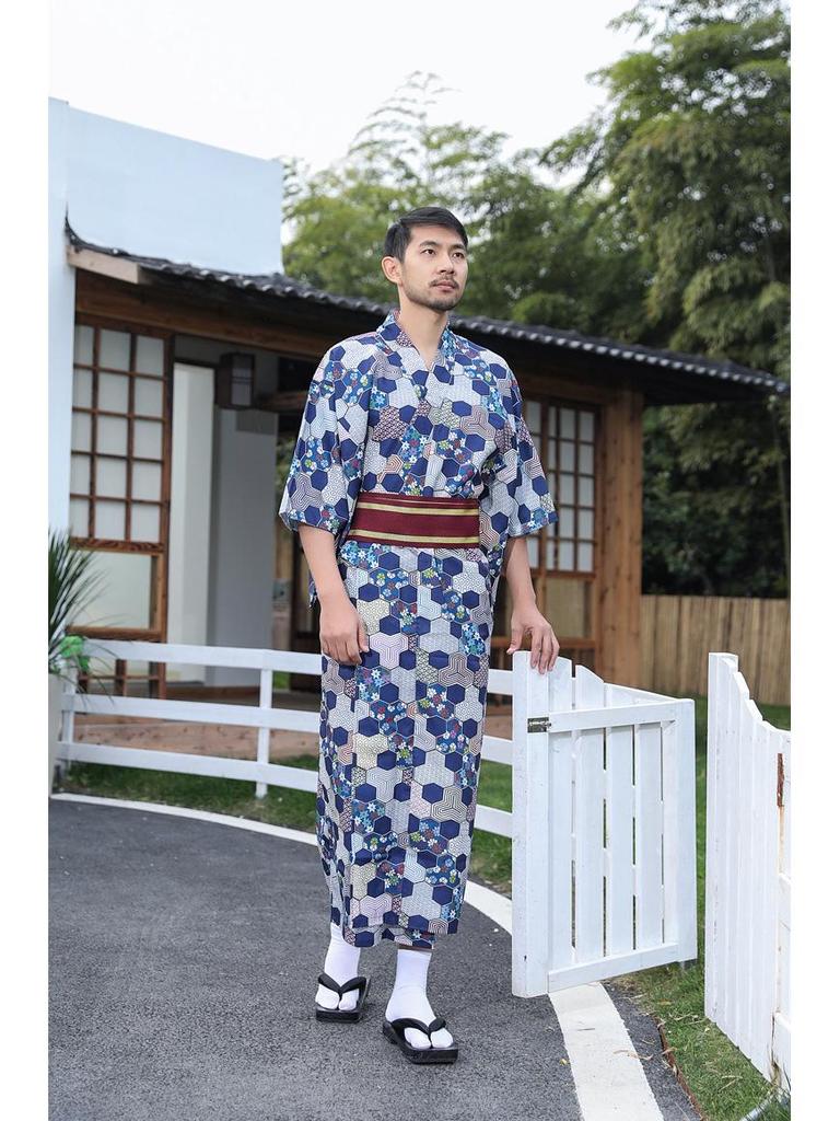 Pánské tradiční japonské kimono - Nežehlivé, Ideální na cestování a fotografování