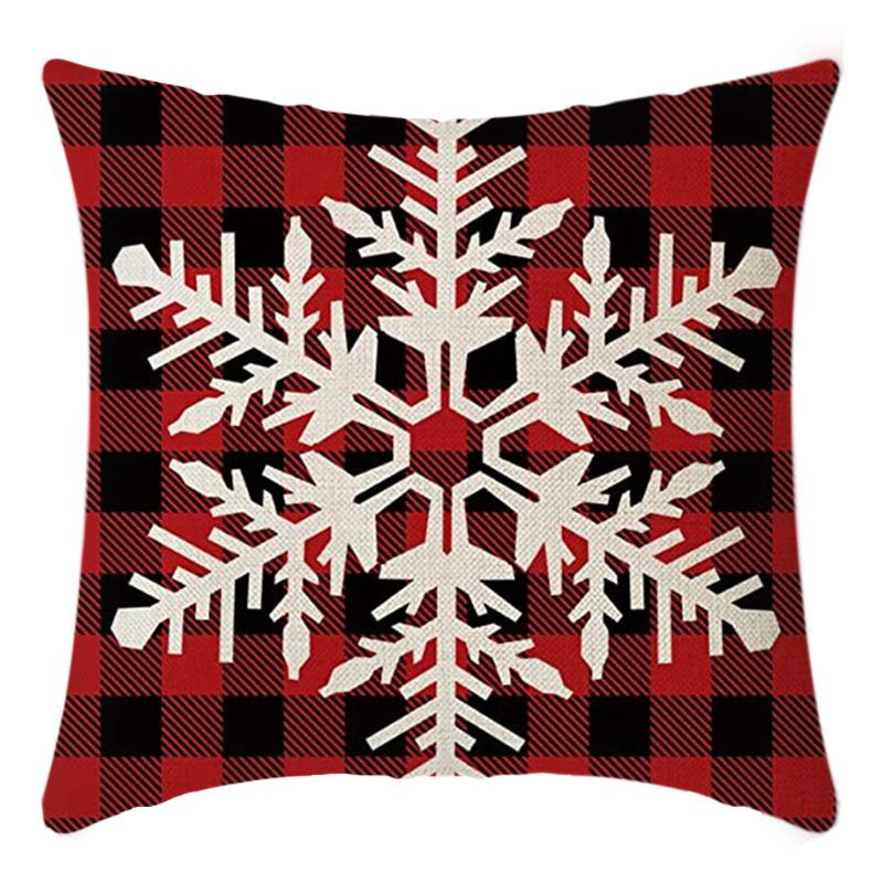 Christmas Throw Pillowcase Home Nordic Holiday Decoration Linen Super Soft Short Plush Sofa Pillowcase