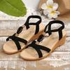 Fashion Summer Beach Casual Sandals for Women Bohemian Style Non Slip Wedge Sandals Woman Plus Size Lightweight Outdoor Sandalias Mujer