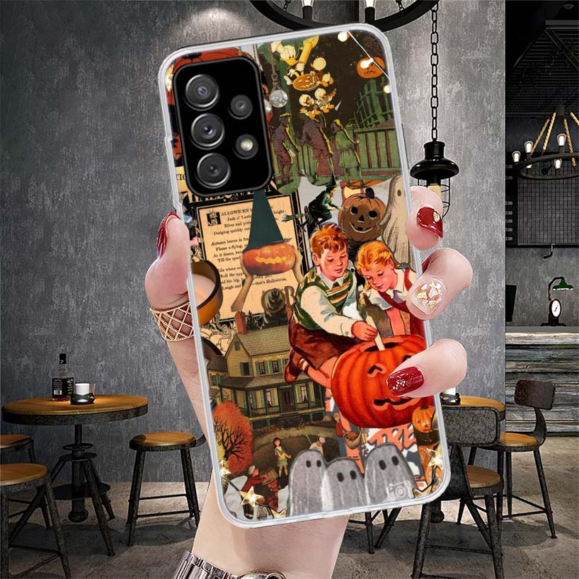 October Fall Halloween Spooky Pumpkin Phone Case For Samsung Galaxy A71 A51 A41 A31 A21S A11 A70 A50 A40 A30 A20E A10S A20S A6 A