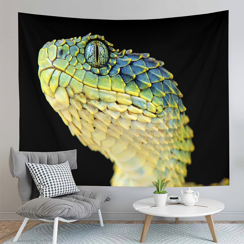 Fear Cobra Tapestry Reptiles Snake Tapestry Wildlife Illustration Tapestry Wall Hanging Home Living Room Bedroom Dorm Tapestries