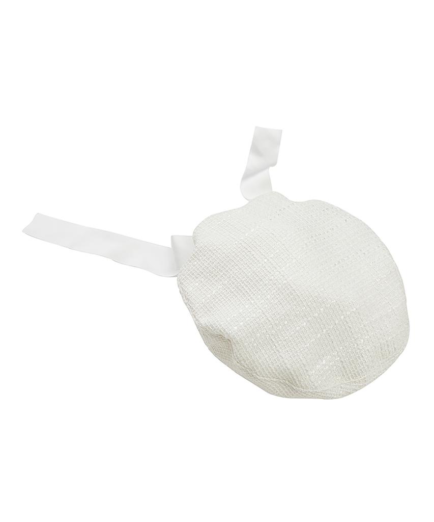 YOUHEE Tweed Ribbon Beret Ivory