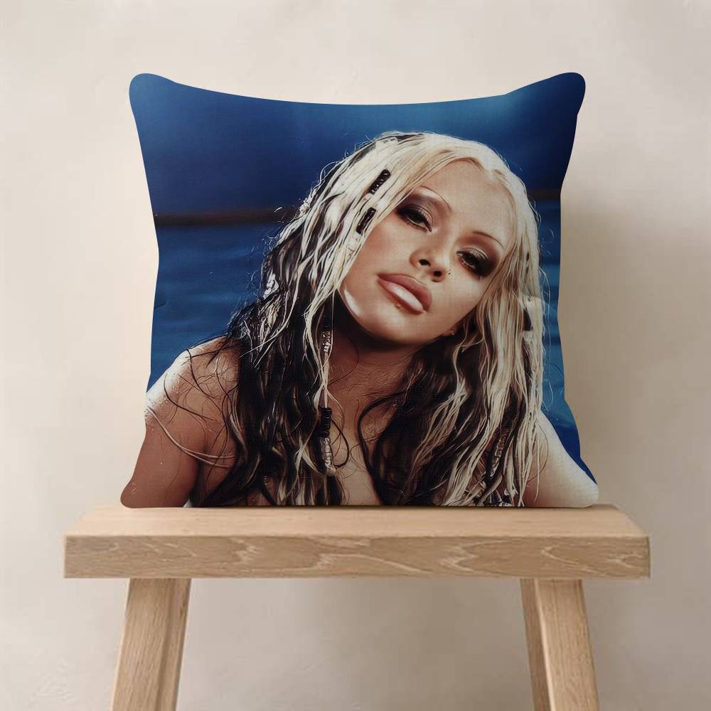 Christina Aguilera Singer Pillow Gift Home Office Decoration Pillow Bedroom Sofa Car Cushion CoverPillow Case
