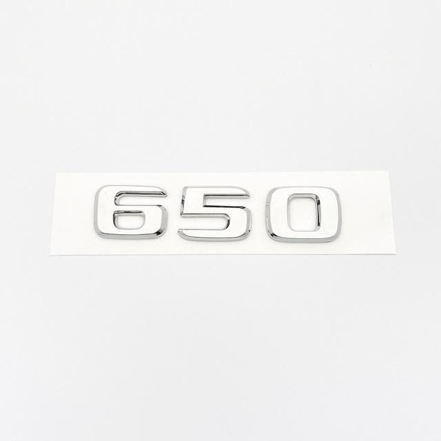 Pro Mercedes Benz Brabus C W203 W204 W205 kupé Odznak kufru auta Logo Samolepka Písmena B20 B30 D30 450 650 ABS Emblém Chrom Stříbrná