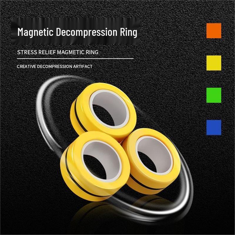 TikTok Celebrity Magnetic Gyro Ring: Adult Decompression & Anti-Anxiety Toy