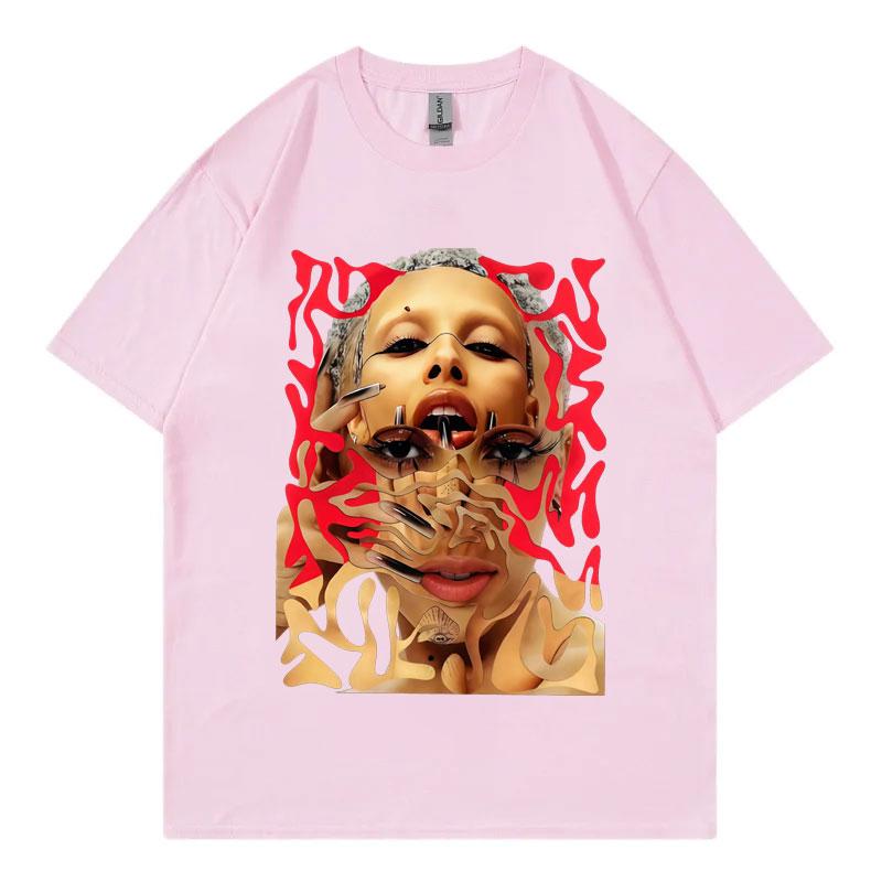 Singer Doja Cat Graphic T Shirts Men Women Clothing Fashion Aesthetic Short Sleeve Tshirt Summer Casual Loose Cotton Tshirts