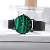 RORIOS Women's Watch, Japanese Quartz Movement, Malachite Stone, Green Dial, Water Resistant, Analog, Casual, Stainless Steel & Leather Band, Stylish,