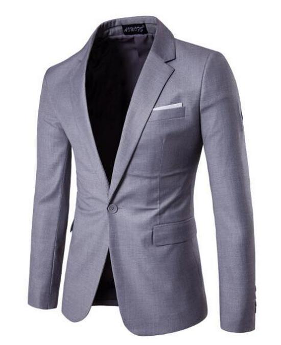 European Size Men's Slim Fit Blazer - Thickened Casual Suit, Korean Style
