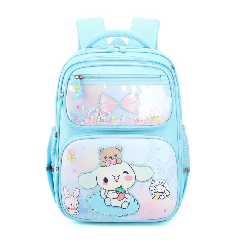 

Trendy Kids School Bag For Girls Animal Design Oxford Cloth Lightweight And Spine-friendly Backpack синий