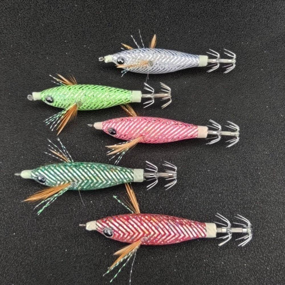 Luminous Coating Egi Jig Bait UV Glow Saltwater Fishing Lure Horizontal Jig Lure  Saltwater Use