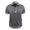 Men's Short Sleeve Polo Shirt Solid Color Casual Tops Breathable Business T-Shirt for Summer