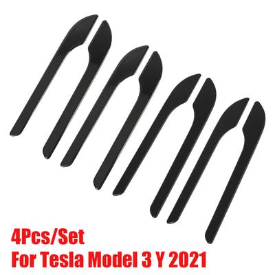 4Pcs/Set Protector Sticker ABS For Tesla Model 3 Y 2021 Car Door Handle Wrap Cover Anti-scratch Decorative Stickers Accessories