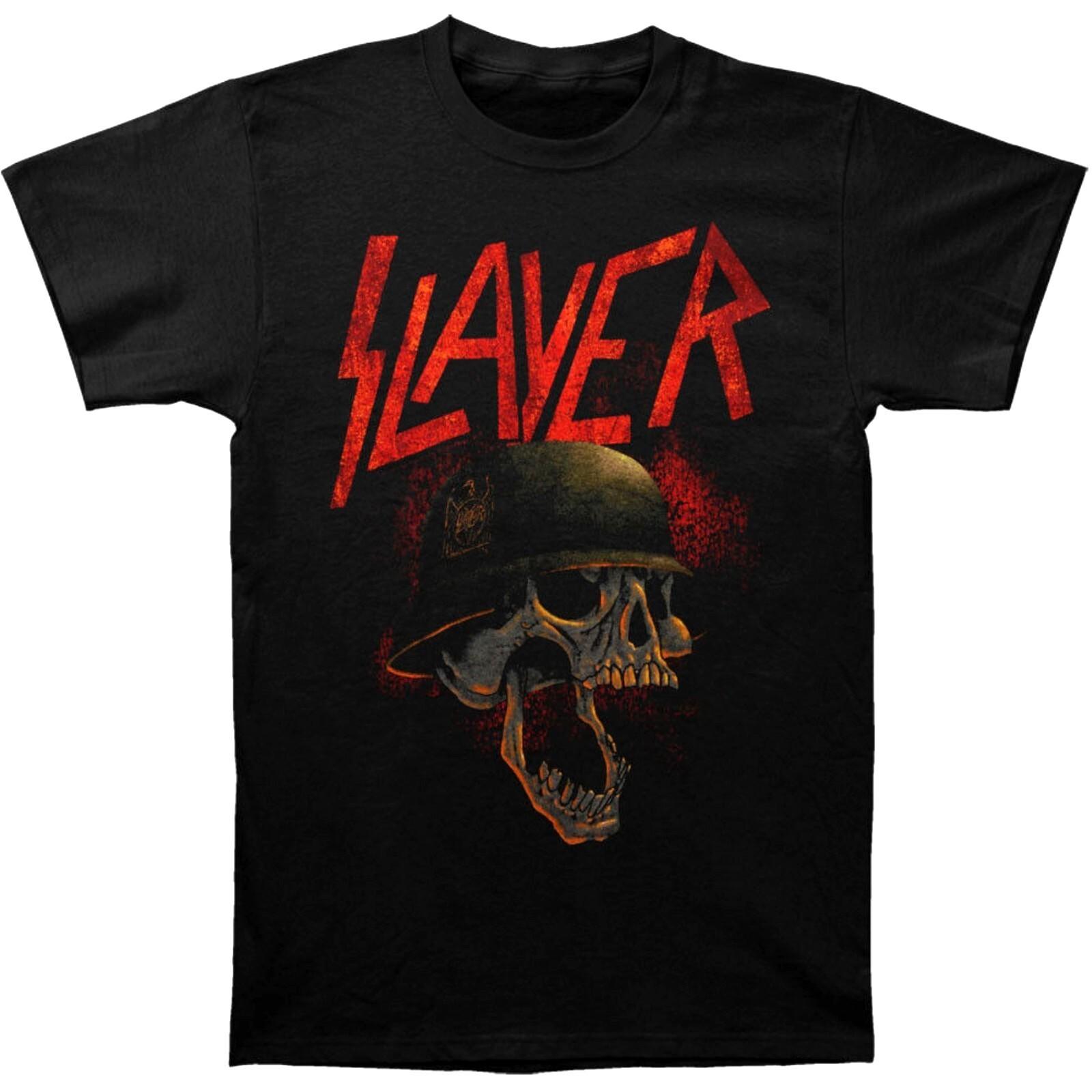 SLAYER cd lgo HELLMITT HELMET SOLDIER SKULL Official SHIRT LRG New mercy awaits M