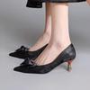 Fashion 2025 Pointed Toe Women Super High Heels Shoes Elegant Shallow Bow Pumps Summer Designer New Stilettos Fashion Shoes