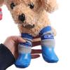 4pcs/set Soft Waterproof Puppy Socks Shoes Warm Dog Warm Knit Socks  Rainy Day