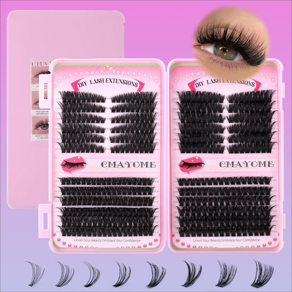 456 Clusters D Curve Single Cluster False Eyelashes Segmented Grafting Flower Hair 10-16Mmdiy Thick Eyelashes