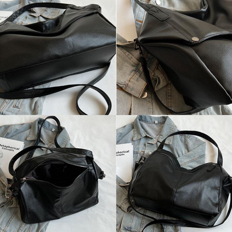 Autumn And Winter Large Capacity Tote Bag Korean Style Commuting Leisure Shoulder Bag Women'S Armpit Bag Pu Pillow Bag