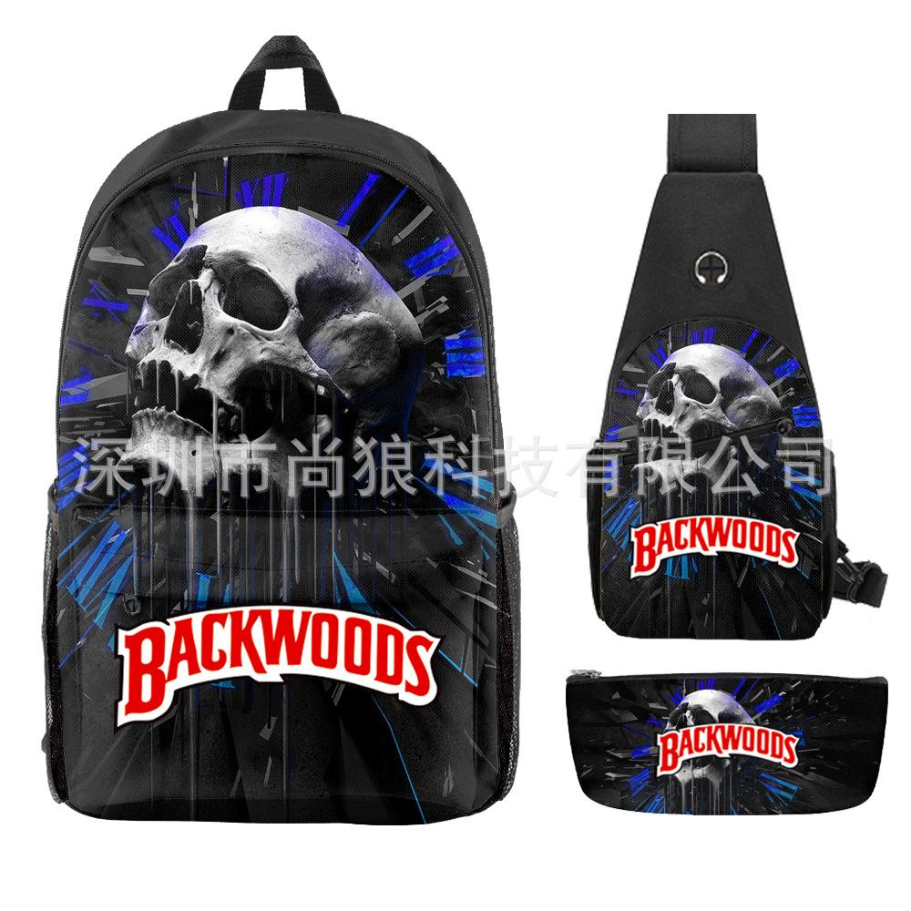 

Student School Bag Backwoods Backpack Shoulder Bag School Bag Large Capacity Water-Proof Backpack three-piece backpack