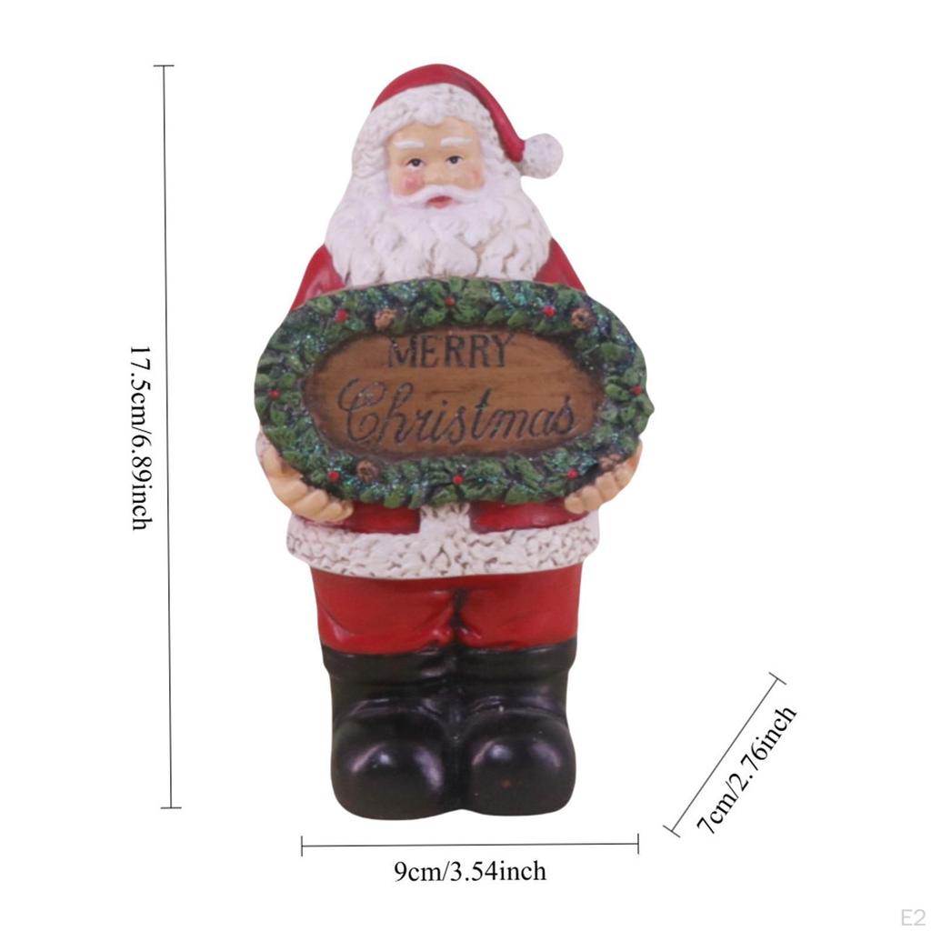 Resin Christmas Figurines, Decoration, Hand Painted Figurine, Santa Claus Statue for Party