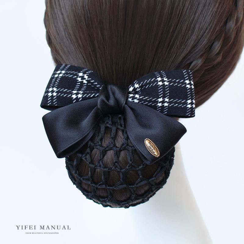 Hair Flower Hair Network Female Nurse Bank Professional Updo Flight Attendant Work Network Bag Hotel Bow Hair Clip Hair Accessory Hair Accessories
